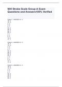 NIH Stroke Scale Group A Exam Questions and Answers100&percnt; Verified