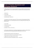 Exam 2 Practice Questions and Complete Solutions