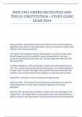 WGU C963 AMERICAN POLITICS AND THE US CONSTITUTION – STUDY GUIDE EXAM 2024