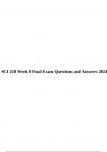 SCI 228 Week 8 Final Exam Questions and Answers 2024.