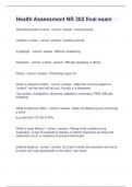 Health Assessment NR 302 final exam NR 302 Chamberlain College Nursing - Question and answers  rated A&plus; 2024 