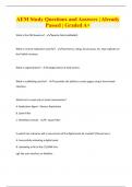 AEM Study Questions and Answers &vert; Already Passed &vert; Graded A&plus;