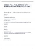 SSB201 FULL P6 QUESTIONS WITH COMPLETE SOLUTIONS&comma; GRADED A&plus;