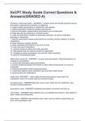 ExCPT Study Guide Correct Questions & Answers&lpar;GRADED A&rpar;