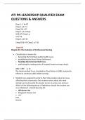 ATI PN LEADERSHIP QUALIFIED EXAM QUESTIONS & ANSWERS