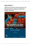 Study Guide for McCance & Huether’s Pathophysiology: The Biological Basis for Disease in Adults and Children 9th Edition (  Julia Rogers  ,2024) All chapters 