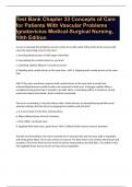 Test Bank Chapter 33 Concepts of Care for Patients With Vascular Problems Ignatavicius Medical-Surgical Nursing