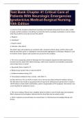 Test Bank Chapter 41 Critical Care of Patients With Neurologic Emergencies Ignatavicius Medical-Surgical Nursing