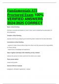BEST REVIEW Fundamentals ATI Proctored Exam 100%  VERIFIED ANSWERS  2024/2025 CORRECT