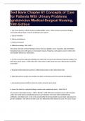 Test Bank Chapter 61 Concepts of Care for Patients With Urinary Problems Ignatavicius Medical-Surgicall Nursing