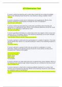 ATI Elimination Test - Questions with Verified Answers
