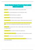 Texas Barber Exam Practice Test Latest 2022-2023 Graded A&plus;