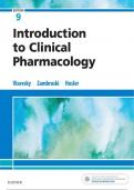 Introduction to Clinical Pharmacology 9TH EDITION
