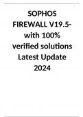 SOPHOS FIREWALL V19.5-with 100% verified solutions Latest Update 2024