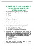 ITLS BASIC PRE – TEST ACTUAL EXAM 50  (Q&A) WITH CORRECT SOLUTIONS  RATED A (answer key)