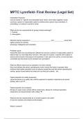 MPTC Lynnfield- Final Review &lpar;Legal Set&rpar; questions & answers