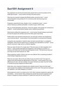 Sus1501 Assignment 6 questions & answers