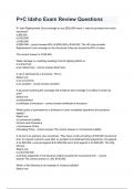 P&plus;C Idaho Exam Review Questions 