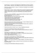 NATIONAL CHECK PAYMENTS CERTIFICATION &lpar;NCP&rpar;