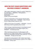 HESI RN EXIT EXAM QUESTIONS AND  REVISED CORRECT ANSWERS