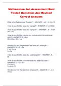 Mathnasium Job Assessment Real Tested Questions And Revised Correct Answers