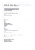 NYC HP Boiler Exam 1 2024&sol;2025 Questions With Completed Solutions&period;