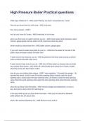 High Pressure Boiler Practical exam 2024&sol;2025 questions & answers guaranteed pass&period;