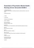 Essentials of Psychiatric Mental Health Nursing 3rd ed. Varcarolis EXAM 2 graded A+ by experts 2024/2025
