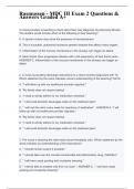Rasmussen - MDC III Exam 2 Questions & Answers Graded A&plus;
