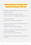 MedCa Phlebotomy Certification Exam Questions and Answers 100% Pass