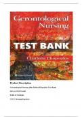 TEST BANK FOR GERONTOLOGICAL NURSING 10TH EDITION ELIOPOULOS