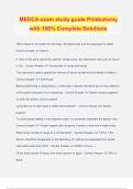 MEDCA exam study guide Phlebotomy with 100% Complete Solutions