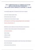 ANCC GERONTOLOGICAL NURSING EXAM 2024-2025&sol;ACCURATE EXAM WITH WELL DETAILED AND ELABORATE ANSWERS &sol;A&plus; GRADE