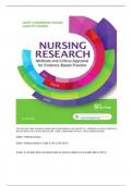 TEST BANK FOR NURSING RESEARCH METHODS AND CRITICAL APPRAISAL FOR EVIDENCE BASED PRACTICE 9TH EDITION BY GERI LOBIONDO WOOD