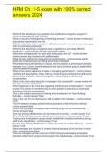 HFM Ch&period; 1-5 exam with 100&percnt; correct answers 2024&period;