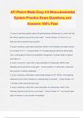 ATI Pharm Made Easy 4.0 Musculoskeletal System Practice Exam Questions and Answers 100% Pass