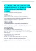 Ets Ncoer Example ETS Major Field Test (Practice Test) Bachelor's Degree in Business Exam ...