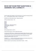 BICSI OSP EXAM PREP QUESTIONS & ANSWERS 100% CORRECT!!.