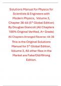 Solutions Manual for Physics for Scientists & Engineers with Modern Physics &lpar;Volume 3&rpar; 5th Edition &lpar;Global Edition&rpar; By Douglas C&period; Giancoli &lpar;All Chapters&comma; 100&percnt; Original Verified&comma; A&plus; Grade&rpar;
