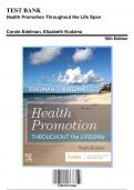 Test Bank: Health Promotion Throughout the Life Span, 10th Edition by Edelman - Chapters 1-25, 9780323761406 | Rationals Included