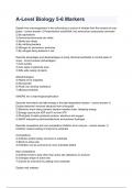 A-Level Biology 5-6 Markers