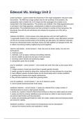 Edexcel IAL biology Unit 2