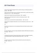 221 Final Exam Questions And Answers All Correct 