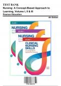 Test Bank for Nursing: A Concept-Based Approach to Learning, 4th Edition by Pearson Education, 9780136883395, Covering Chapters 1-16 | Includes Rationales