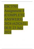 ESC3701 Assignment 4 (COMPLETE ANSWERS) 2024 (628263) - DUE 23 July 2024