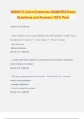NGR6172 Unit 4 Endocrine DIABETES Exam Questions and Answers 100% Pass