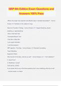 NRP 8th Edition Exam Questions and Answers 100% Pass