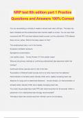 NRP test 8th edition part 1 Practice Questions and Answers 100% Correct