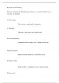 Business BTEC. Unit 3 Personal and Business Finance Formula Sheet