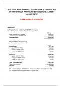MAC3701 ASSIGNMENT 2 &ndash; SEMESTER 1&period; QUESTIONS WITH CORRECT AND VERIFIED ANSWERS&period; LATEST 2024 UPDATE&period; GUARANTEED A&plus; GRADE&period;